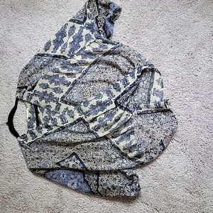 Lovestitch Blue & Cream Sheer Kimono